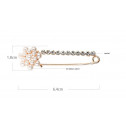 Brosa floare de perle rose gold