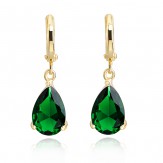 Cercei Daphnie gold emerald
