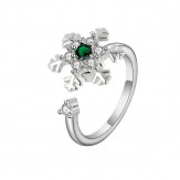 Inel Fulg de nea emerald
