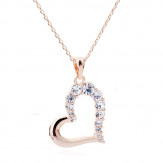 Colier Inima rose gold
