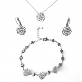 Set Trandafiri silver lux
