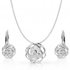 Set Trandafiri silver