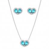 Set Inimi aquamarine