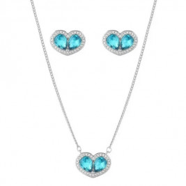 Set Inimi aquamarine