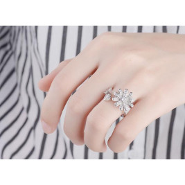 Inel Floare crystal
