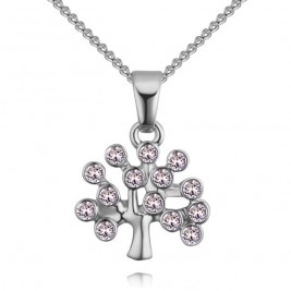 Colier Tree of life silver crystal