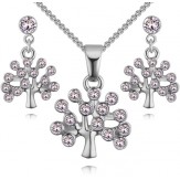 Set Tree of life silver cristal