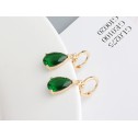 Cercei Daphnie gold emerald