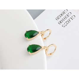 Cercei Daphnie gold emerald